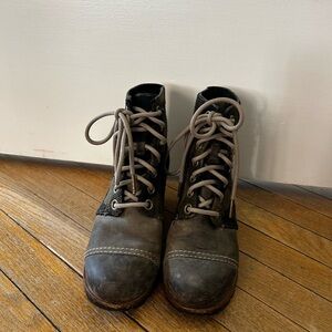 Sorel Flannel Print Wedge Boots